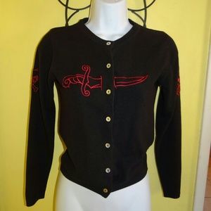 Lucky 13 Black Red Cardigan